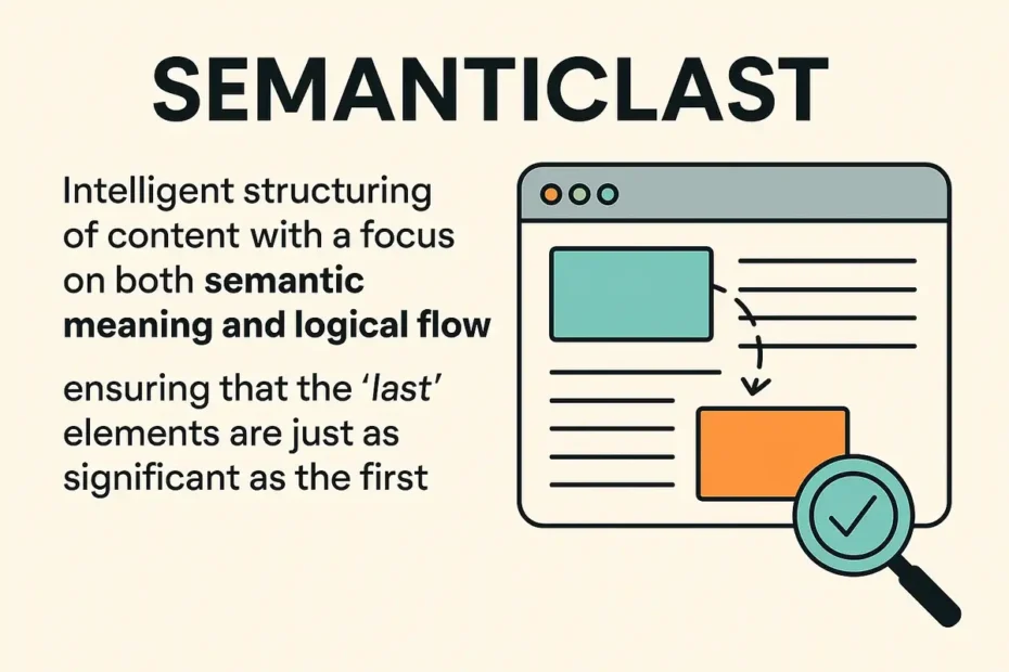 Illustration explaining the concept of semanticlast in content structure and SEO.